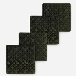 DISTURBIA CRUX NWOT CERAMIC COASTER SET OF 4